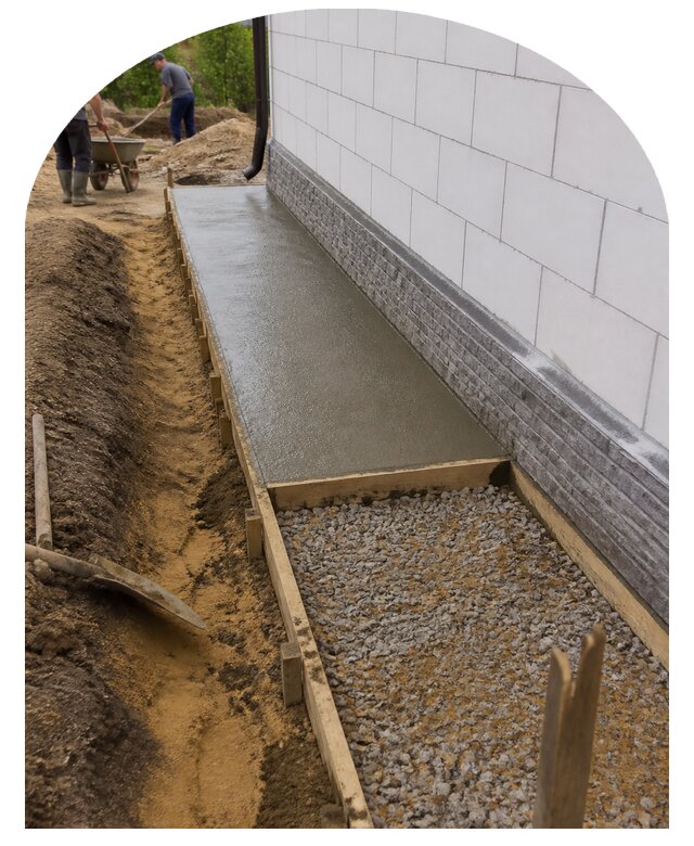 Бетонная отмостка под ключ в Балахне от 3657 р. | Метпроект-Блх